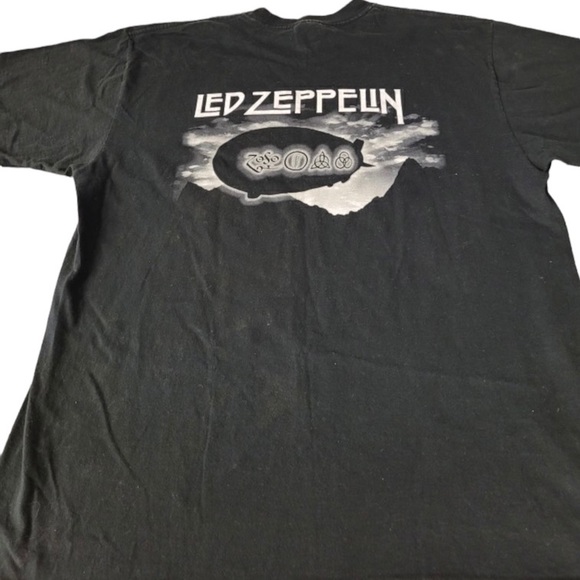 Vintage 1999 Led Zeppelin Band Zoso Tour T-Shirt Hanes Tag Double Sided Size XL - Picture 3 of 5